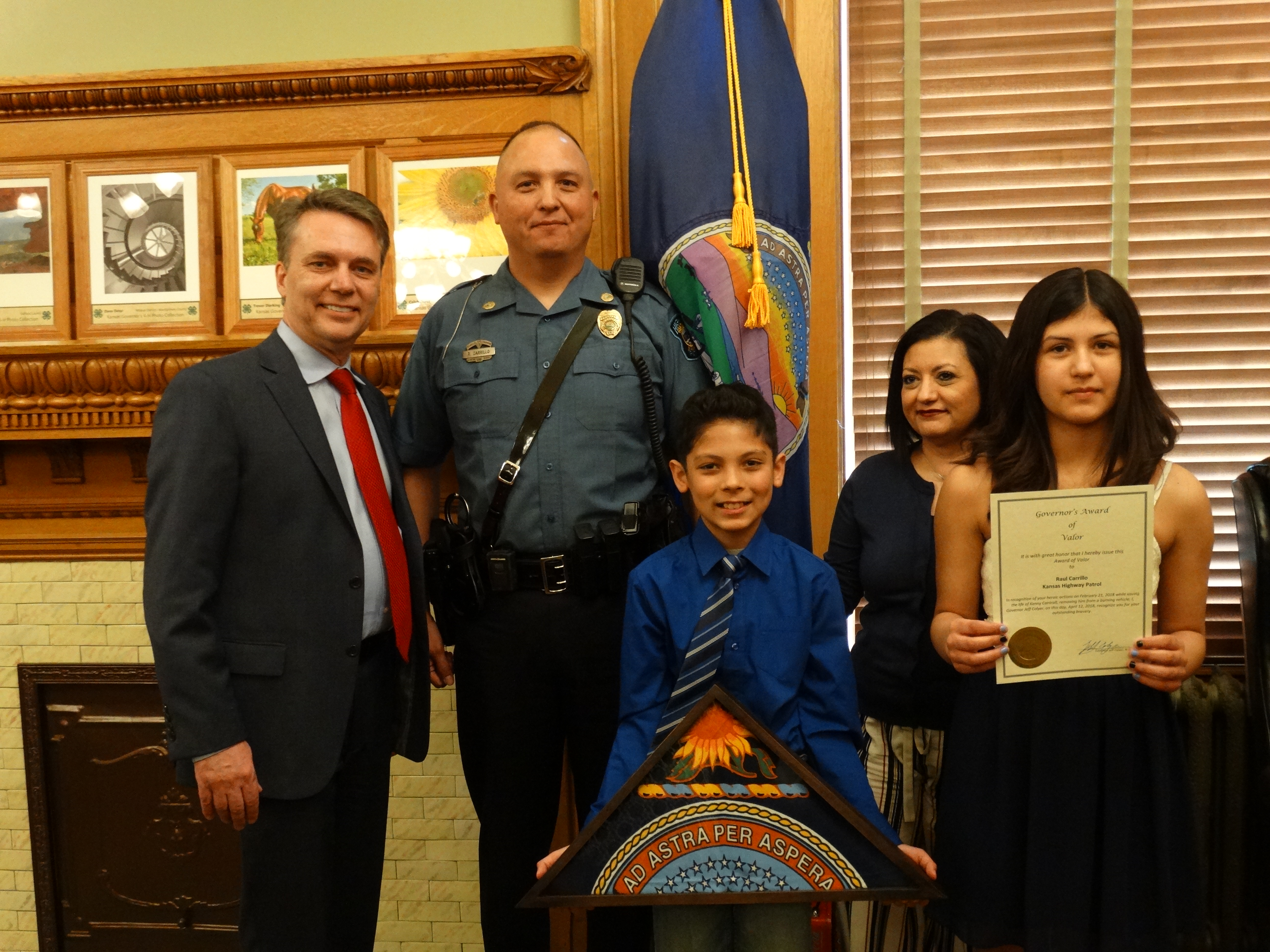 Kansas Highway Patrol trooper receives Governor’s Award for Valor ...